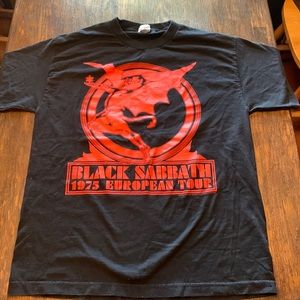 Black Sabbath 1975 European Tour T-Shirt
